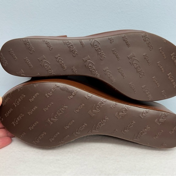 Korks by Kork-Ease Brenda leather sandals saddle color in box - Picture 7 of 14